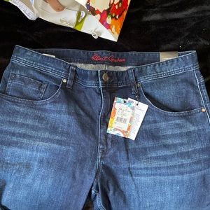 Robert Graham size 36 The Perfect Fit dark indigo jeans style Felix
